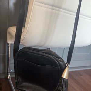 Anne Klein black leather crossbody